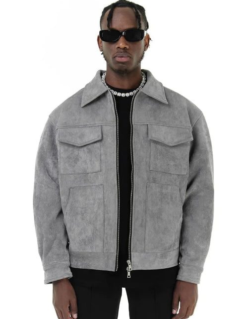 Load image into Gallery viewer, Boxy Suede Jacket
