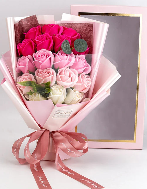 Load image into Gallery viewer, 18Pcs Rose Soap Bouquet
