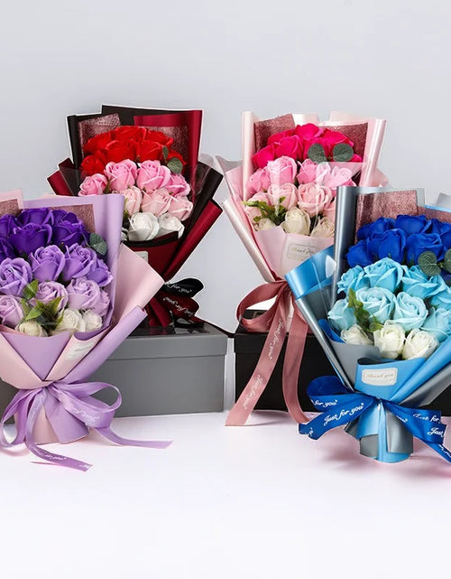 Load image into Gallery viewer, 18Pcs Rose Soap Bouquet
